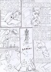 amputee anthro belt black_and_white bottomwear cable canid canine chair clothing cloud comic cracked_ground destruction dialogue disability duncan_(kitfox_crimson) english_text flashback furniture group kangaroo kitfox-crimson lagomorph leporid machine macropod male mammal marsupial mecha medical_instrument monochrome onomatopoeia pants rabbit runway scientific_instrument sketch sky skyscape smash_(disambiguation) smoke sound_effects speech_bubble stolen_generation text trio