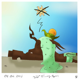 crown dessert eyes_closed female floppy_ears food hair headgear horn ice_cream insect_wings long_hair melting outside plumestein simple_background solo sun text wings unknown_artist friendship_is_magic hasbro my_little_pony queen_chrysalis_(mlp) arthropod changeling_(mlp) 1:1 2015 absurd_res english_text hi_res signature
