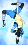 anthro breasts dancing female pawpads pole pole_dancing solo cassielink nintendo pokemon canid canine generation_4_pokemon lucario mammal pokemon_(species) digital_media_(artwork) hi_res sketch