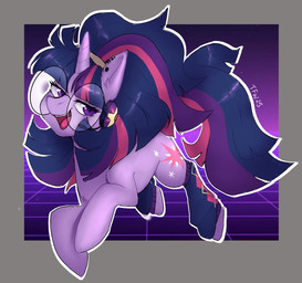 clothing cutie_mark ear_piercing electronics eyewear female female_feral feral glasses hair headgear headphones headset horn leg_warmers legwear multicolored_hair piercing purple_eyes round_glasses solo tail thefoxwife friendship_is_magic hasbro my_little_pony mythology twilight_sparkle_(mlp) equid equine mammal mythological_creature mythological_equine unicorn hi_res