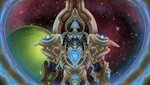 armor blue_lights male nebula not_furry planet science_fiction solo space spacecraft star vehicle aiur softailfox blizzard_entertainment starcraft artanis alien humanoid protoss hi_res