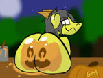 big_butt bouncing_butt butt butt_focus female food fruit holidays looking_at_viewer paint plant presenting presenting_hindquarters pumpkin pumpkin_butt slime solo gita halloween gita_(character) goo_creature 2019 4:3 animated no_sound short_playtime webm