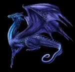 ambiguous_gender black_background blue_body ciruelo_cabral claws dragon european_mythology feral horn inheritance_cycle membrane_(anatomy) membranous_wings mythological_creature mythological_scalie mythology saphira scalie simple_background solo tail third-party_edit toe_claws western_dragon wings