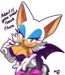 2014 anthro bat big_breasts bra breasts cleavage clothed clothing digital_media_(artwork) english_text female inviting mammal nancher nipple_outline rouge_the_bat sega solo sonic_the_hedgehog_(series) text underwear