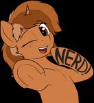 body_writing brown_body brown_fur female feral freckles fur gesture hand_gesture hooves horn looking_at_viewer pointing pointing_at_self pointing_at_viewer simple_background smile solo text transparent_background zippysqrl friendship_is_magic hasbro my_little_pony mythology fan_character sign_(character) equid equine horse mammal mythological_creature mythological_equine pony unicorn 2020 alpha_channel digital_media_(artwork) english_text hi_res