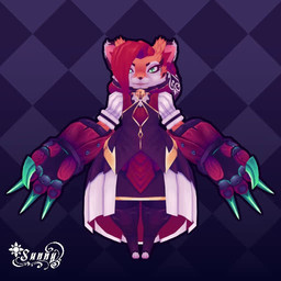 3_toes 4_fingers accessory angry anthro bell bell_collar claws clothed clothing collar dress feet female fingers flower_accessory fluffy_ears furgonomics gloves green_claws green_eyes hair handwear idle_animation jewelry leaf legwear looking_at_viewer maid_uniform multicolored_body necklace open_mouth rattle red_hair simple_background solo stockings tail tail_accessory thick_thighs toes uniform sunny_draconis elizabeth_(sunny_draconis) domestic_cat felid feline felis mammal 1:1 3d_(artwork) 3d_animation animated digital_media_(artwork) no_sound short_playtime video