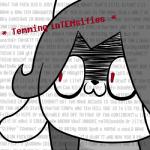 1:1 :3 absurd_res angry azen_(artist) english_text hi_res mammal navy_seal profanity reaction_image simple_background solo tem temmie_(undertale) text threatening undertale undertale_(series) white_background