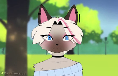 anthro anthro_penetrated anus audible_ejaculation balls bent_over big_butt big_penis blue_eyes bodily_fluids bouncing_balls breasts butt butt_focus choker close-up clothed clothing clothing_lift cum cum_from_mouth cum_in_mouth cum_in_vagina cum_inside cum_splatter cum_spurt cum_string cumshot cute_fangs deep_throat disembodied_penis drinking drinking_cum duo ears_back ejaculation eyebrows eyes_closed eyeshadow fangs fellatio female female_focus female_penetrated freckled_face freckles from_behind_position fur genital_fluids genitals hair humanoid_genitalia humanoid_penis jewelry kneeling_oral_position leaking_cum legs_together looking_at_viewer looking_pleasured makeup male male/female male_penetrating male_penetrating_female music neck_bulge necklace nipples nude nude_anthro nude_female oral oral_penetration orgasm outside outside_sex park penetration penile penile_penetration penis penis_in_mouth penis_in_vagina pink_eyeshadow pivoted_ears plant public public_nudity public_sex raised_inner_eyebrows rear_view saliva sex shoulderless_sweater side_view small_breasts standing standing_doggystyle standing_sex stretched_mouth swallowing sweater sweater_lift tail tan_body tan_fur teeth thigh_gap throbbing throbbing_balls throbbing_penis tight_fit tongue tongue_out tongue_out_fellatio topwear tree vaginal vaginal_fluids vaginal_penetration white_hair y_anus berrypunchz sound_warning nea_(berrypunchz) domestic_cat felid feline felis mammal siamese 2025 2d_animation animated long_playtime sound voice_acted webm