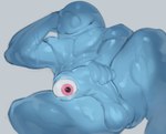 1_eye 5_fingers abs balls biceps blue_balls blue_body blue_penis erection fingers genitals grey_background hand_behind_head holding_own_penis holding_penis humanoid_genitalia humanoid_penis lying male male_humanoid muscular muscular_humanoid muscular_male noseless not_furry nude nude_humanoid nude_male on_back pecs penis pink_eyes simple_background solo spread_legs spreading translucent translucent_body unusual_anatomy unusual_eye_placement unusual_genitalia unusual_penis kogito dreamworks monsters_vs._aliens b.o.b._(monsters_vs._aliens) goo_creature goo_humanoid humanoid 2024 hi_res