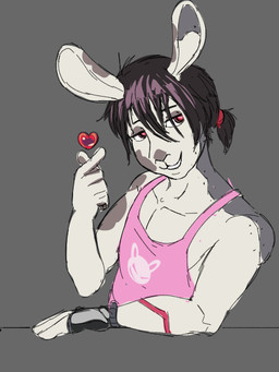 anthro male solo lenyko callum_(lenyko) lagomorph leporid mammal rabbit