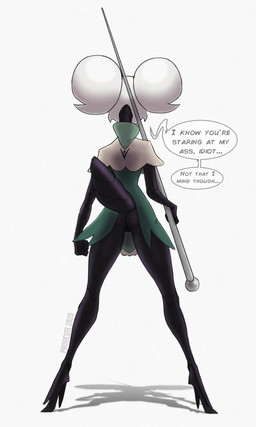 4_fingers anthro arthropod_abdomen biped black_body black_exoskeleton butt clothed clothing dialogue digitigrade dress ellipsis exoskeleton featureless_crotch female fingers heel_claw holding_melee_weapon holding_object holding_weapon melee_weapon nail_(weapon) no_underwear rear_view shadow simple_background solo speech_bubble standing talking_to_viewer text tsundere upskirt weapon white_background white_body proxicute hollow_knight_(franchise) team_cherry fan_character gysa_(proxicute) arthropod insect 2020 3:5 artist_name dated english_text hi_res shaded