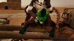 ambiguous_gender anal andromorph anthro armor bone_tail clothing dewclaw duo female from_behind_position fur genitals green_body green_fur intersex knot male male/female male/male paws penis post-apocalyptic ranged_weapon sex tail tail_grab tank_(vehicle) tongue tongue_out vehicle weapon lance_the_lich blender_cycles fallout microsoft lance_barrowpaw raider_(fallout) canid canine canis lich mammal undead wolf 16:9 3d_(artwork) blender_(artwork) digital_media_(artwork) hi_res widescreen