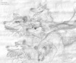 1980 archived_source bd black_and_white canid canine claws english_text eyewear feral fur graphite_(artwork) group happy mammal monochrome open_mouth pencil_(artwork) sketch smile sunglasses text tongue tongue_out traditional_media_(artwork)