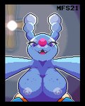 areola blue_body bouncing_breasts breasts busty_feral ceiling_fan ceiling_lamp electric_fan female feral fin first_person_view freckles heart_symbol lamp looking_at_viewer nipples purple_eyes sex smile teeth teeth_showing tongue white_areola white_nipples matchesyashi nintendo pokemon brionne floatzel generation_4_pokemon generation_7_pokemon mammal marine pinniped pokemon_(species) 2021 animated digital_media_(artwork) pixel_(artwork) pixel_animation short_playtime