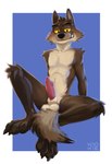 animal_genitalia animal_penis anthro balls canine_genitalia canine_penis erection genitals knot knot_in_sheath looking_at_viewer male male_anthro nude penis sheath smile smirk solo yellow_eyes yookie dreamworks the_bad_guys mr._wolf_(the_bad_guys) canid canine canis mammal wolf hi_res