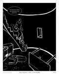 anthro appliance black_background border chair dialogue floating_object flooding furniture kitchen_appliance kitchen_counter knife male oven ripples simple_background solo stairs table tail water window worried sharkinthepark komo_(sharkinthepark) komodo_dragon lizard monitor_lizard reptile scalie 2025 4:5 absurd_res animated animated_comic black_and_white comic hi_res monochrome short_playtime