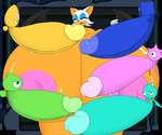 big_breasts big_penis blue_eyes breasts female fur genitals group huge_breasts huge_penis hyper hyper_breasts male male/female orange_body orange_fur orange_skin penis wings necrobern sega sonic_the_hedgehog_(series) rouge_the_bat alien bat humanoid mammal wisp_(sonic) hi_res