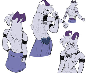 2_horns abs anthro athletic athletic_anthro athletic_male back_muscles black_markings black_sclera bodily_fluids clothed clothing crotch_tuft fur gun horn male markings multiple_poses pecs pose ranged_weapon rear_view simple_background solo stretching sweat topless topless_anthro topless_male tuft weapon white_background white_body white_fur sam_skell undertale undertale_(series) asriel_dreemurr_(god_form) gaster_blaster boss_monster_(undertale) bovid caprine goat mammal 2025 6:5 absurd_res digital_drawing_(artwork) digital_media_(artwork) english_description half-length_portrait hi_res portrait