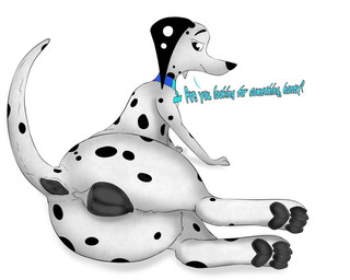animal_genitalia animal_vulva anus big_butt black_pawpads black_spots butt canine_genitalia canine_vulva female feral fur genitals looking_back markings pawpads solo spots spotted_body spotted_fur vulva white_body white_fur udbebu 101_dalmatian_street 101_dalmatians disney delilah_(101_dalmatians) canid canine canis dalmatian domestic_dog mammal 5:4 hi_res