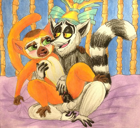 anthro anthro_on_anthro balls chair_position crown crown_only duo eyelashes female female_anthro female_penetrated flat_chested from_behind_position fur genitals grabbing_sheets grey_body grey_fur hand_on_chest headgear headgear_only looking_at_another looking_at_partner looking_pleasured male male/female male_anthro male_penetrating male_penetrating_female mostly_nude_male nude nude_anthro nude_female open_mouth orange_body orange_fur penetration penile penile_penetration penis_in_vagina raised_tail sex sitting tail teeth vaginal vaginal_penetration young young_anthro young_female puku83 all_hail_king_julien dreamworks madagascar_(series) clover_(madagascar) king_julien crowned_lemur lemur mammal primate ring-tailed_lemur strepsirrhine 2015 traditional_media_(artwork)