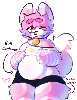 anthro bell bell_collar belly big_belly clothing collar crop_top eyewear eyewear_on_head femboy fur glasses glasses_on_head hair hand_on_belly hand_on_own_belly looking_at_viewer male overweight overweight_anthro overweight_male pink_body pink_collar pink_fur pink_hair shirt simple_background smile smiling_at_viewer solo text thick_thighs tongue tongue_out topwear white_background wide_hips winteriris42 domestic_cat felid feline felis mammal 2025 absurd_res colored_sketch digital_drawing_(artwork) digital_media_(artwork) english_text hi_res sketch