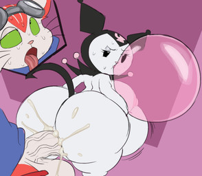 anthro areola balls big_areola big_balls big_breasts big_butt big_nipples big_penis bodily_fluids breasts bubble_butt bubble_gum butt cum cum_in_vagina cum_inflation cum_inside curvy_figure duo female genital_fluids genitals huge_breasts huge_butt huge_thighs inflation interspecies looking_back male male/female nipples penetration penile penile_penetration penis penis_in_vagina sex side_boob spade_tail sweat tail thick_thighs tongue tongue_out vaginal vaginal_penetration vein veiny_penis kiffy_(artist) blinx_the_time_sweeper microsoft onegai_my_melody sanrio xbox_game_studios blinx kuromi demon domestic_cat felid feline felis lagomorph leporid mammal rabbit hi_res
