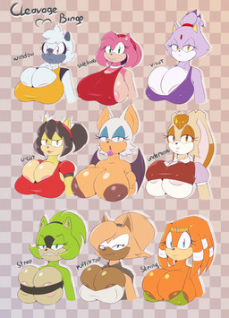 :3 anthro areola big_breasts black_hair blue_eyes breasts brown_areola brown_body brown_fur brown_hair cheek_bulge cleavage clothed clothing erect_nipples eyelashes female female_anthro fur glistening glistening_body glistening_fur green_body green_eyes green_fur green_hair hair huge_breasts looking_at_viewer nipples orange_body orange_eyes orange_fur orange_hair pink_areola pink_body pink_eyes pink_fur purple_body purple_fur tan_body tan_fur under_boob white_body white_fur white_hair smotrilla idw_publishing sega sonic_adventure sonic_the_fighters sonic_the_hedgehog_(comics) sonic_the_hedgehog_(idw) sonic_the_hedgehog_(series) amy_rose blaze_the_cat honey_the_cat rouge_the_bat surge_the_tenrec tangle_the_lemur tikal_the_echidna vanilla_the_rabbit whisper_the_wolf afrosoricid bat domestic_cat echidna eulipotyphlan felid feline felis hedgehog lagomorph lemur leporid mammal monotreme primate rabbit ring-tailed_lemur strepsirrhine tenrec 2025 hi_res