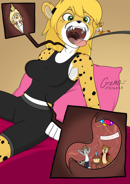 anthro anthro_pred anthro_prey balloon birthday_party breasts clothed clothed_anthro clothed_female clothed_male clothing endosoma extreme_size_difference female female_pred female_prey fully_inside group inflatable inside_stomach internal male male_prey multiple_prey neck_bulge open_mouth open_smile oral_vore organs safe_vore size_difference smile stomach teeth throat tongue uvula vore gizmochinasa chinasa_lopp gizmo_(gizmochinasa) jerberjer_(character) cheetah felid feline mammal pantherine snow_leopard 2018 absurd_res dated digital_drawing_(artwork) digital_media_(artwork) english_description hi_res signature
