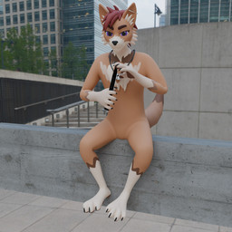 anthro armed city claws concrete dangerous fur gaze knife male male_anthro metal pawpads paws piercing plotting sits solo tail teeth token tongue view vitalywf canid canine fox mammal 1:1 2025 3d_(artwork) digital_media_(artwork) hi_res zbrush_(artwork)