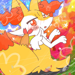 :o ambiguous_anthro ambiguous_gender anthro biped blush blush_lines dipstick_tail food looking_at_viewer looking_back looking_back_at_viewer markings object_in_tail open_mouth outside rear_view shrimp_(food) snout solo standing tail tail_markings three-quarter_view annyui0611 nintendo pokemon braixen canid generation_6_pokemon mammal pokemon_(species) 1:1 2022 digital_drawing_(artwork) digital_media_(artwork) half-length_portrait hi_res japanese_description portrait translated_description