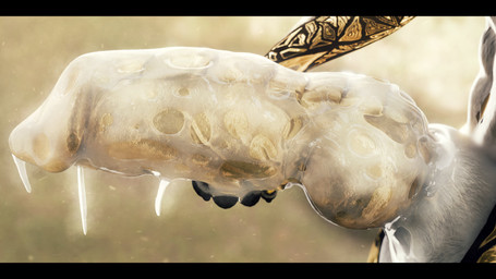 animal_genitalia animal_penis anthro big_penis black_markings bodily_fluids canine_genitalia canine_penis cum cum_drip cum_on_penis dripping erection excessive_cum excessive_genital_fluids fur genital_fluids genitals huge_penis hyper hyper_genitalia hyper_penis male markings nude penile penis solo yellow_body yellow_fur lill_esp ddtghost rexouium absurd_res digital_media_(artwork) hi_res