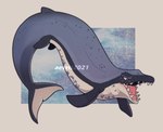 ambiguous_gender countershade_face countershade_torso countershading dorsal_fin feral fin open_mouth sharp_teeth solo tail tail_fin teeth tongue aevris archaeoceti basilosaurid basilosaurus cetacean mammal marine prehistoric_species whale hi_res