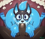 2019 3_toes :3 absurd_res anthro azuli balls barefoot big_breasts big_butt big_eyes big_penis biped black_balls black_nose black_penis blizzard_entertainment blue_body blue_eyes blue_fur bodily_fluids breasts brown_balls brown_penis butt canid canine canis cheek_tuft curvy_figure dark_body dark_skin domestic_dog duo english_text erection facial_tuft feet fellatio female female_focus female_on_human female_penetrated first_person_view fur genitals happy herding_dog hi_res high-angle_view human human_on_anthro humanoid_genitalia humanoid_hands humanoid_penis interspecies ketchup_veins kneeling looking_at_another looking_at_viewer looking_up male male/female male_human male_on_anthro male_penetrating male_penetrating_female male_pov mammal miso_souperstar molten_corgi motion_lines oral oral_penetration pastoral_dog penetration penile penis penis_in_mouth saliva sex short_tail signature smile soles story story_in_description tail tail_motion tailwag text toes tuft vein veiny_penis voluptuous warcraft welsh_corgi wide_eyed wide_hips
