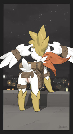 butt female feral fur genitals green_hair hair horn night outside rear_view sky solo standing tail vulva white_body white_fur white_horn white_tail zinfyu nintendo pokemon generation_4_pokemon legendary_pokemon pokemon_(species) shaymin sky_forme_shaymin 2026 absurd_res digital_drawing_(artwork) digital_media_(artwork) hi_res