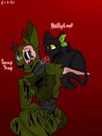 anthro black_body black_fur buckteeth claws duo female feral fur hair long_ears machine male scar simple_background teeth text qtippywastaken five_nights_at_freddy's freddy_fazbear's_pizzeria_simulator scottgames warriors_(book_series) hollyleaf_(warriors) scraptrap_(fnaf) animatronic domestic_cat felid feline felis lagomorph leporid mammal rabbit robot 2021 3:4 artist_name crossover digital_drawing_(artwork) digital_media_(artwork) english_text hi_res shaded signature soft_shading