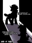 2015 comic conditional_dnp dialogue duo english_text equid equine female feral friendship_is_magic grin hasbro hi_res horn king_sombra_(mlp) male mammal meggchan monochrome my_little_pony mythological_creature mythological_equine mythology princess_cadance_(mlp) smile text unicorn