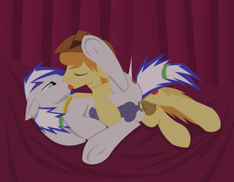 anal anal_penetration animal_genitalia animal_penis anus backsack balls bodily_fluids butt canon_x_oc clothing cowboy_hat cum cum_in_ass cum_inside curtains duo ear_piercing ears_down equine_genitalia equine_penis erection eyes_closed feral feral_on_feral feral_penetrated feral_penetrating feral_penetrating_feral french_kissing genital_fluids genitals handjob hat headgear headwear jewelry kissing male male/male male_penetrated male_penetrating male_penetrating_male necklace penetration penile penile_penetration penis penis_in_ass piercing pivoted_ears sex stage tongue hoverrover friendship_is_magic hasbro my_little_pony braeburn_(mlp) fan_character earth_pony equid equine horse mammal pony