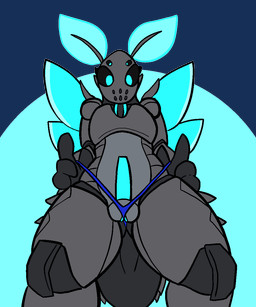 anthro clothing female flat_chested g-string genitals joints machine solo underwear vulva wings trout_(artist) liaua_(giik) android arthropod insect lepidopteran moth robot 2018 5:6 alpha_channel hi_res
