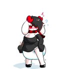 abdl alternative_fashion anthro big_breasts big_diaper black_bottomwear black_clothing black_hair black_skirt black_sweater black_topwear blush blush_lines bodily_fluids bottomwear breasts clean_diaper cleavage clothed clothing constricted_pupils diaper embarrassed female floppy_ears goth hair hair_over_eye hand_on_hip highlights_(coloring) hooves horn motion_lines nervous onomatopoeia oversized_clothing oversized_sweater oversized_topwear pouting pupils realization red_highlights red_horn red_scarf red_sclera rumbling_stomach scarf showing_diaper skirt small_pupils solo sound_effects surprise sweat sweatdrop sweater text topwear wearing_diaper white_diaper maeesthetic ruby_(listeningwisps) bovid caprine caprine_demon demon goat goat_demon mammal black_and_red english_text hi_res trans_(lore) trans_woman_(lore)