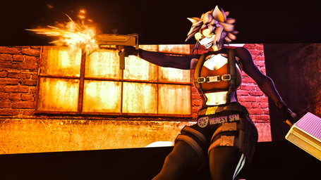 anthro big_breasts bottomwear breasts briefcase clothing crop_top eyewear female fur gun harness legwear muzzle_flash pants purple_body purple_fur ranged_weapon shirt sleeves solo submachine_gun sunglasses tight_bottomwear tight_clothing tight_pants tights topwear weapon heresy_sfm domi_3d_(modeler) ludexus_(modeler) warfaremachine_(modeler) violette_(heresy_sfm) canid canine fox mammal 16:9 3d_(artwork) digital_media_(artwork) source_filmmaker_(artwork) widescreen