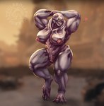 big_breasts big_butt breasts butt female genitals hairless huge_breasts huge_butt muscular muscular_female nipples presenting pussy solo thick_thighs vein bulkrolly doom_(series) doom_the_dark_ages id_software microsoft demon hell_knight humanoid monster hi_res