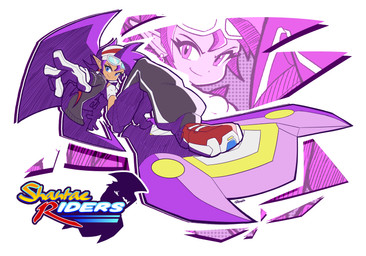 anthro blue_eyes bottomwear bra breasts clothed clothing ear_piercing eyelashes eyewear eyewear_on_head female footwear glasses glasses_on_head gloves hair handwear headgear headwear hoverboard humanoid_pointy_ears long_hair looking_at_viewer not_furry pants piercing pointy_ears ponytail purple_hair shoes small_breasts smile smiling_at_viewer solo sports_bra style_crossover style_emulation tan_body tan_skin underwear rotzedust sega shantae_(series) sonic_riders sonic_the_hedgehog_(series) wayforward shantae genie humanoid mammal 2025 absurd_res crossover digital_media_(artwork) hi_res