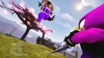 angry anthro blurred_background clothed clothing duo female fight fighting_pose fur gloves grass handwear hat headgear headwear kunai male male/female outside plant pose purple_body purple_skin sky sun tan_body tan_fur tree weapon juicyducksfm instant_loss_2koma sega sonic_the_hedgehog_(series) conquering_storm espio_the_chameleon chameleon felid feline lizard lynx mammal reptile scalie 16:9 3d_(artwork) digital_media_(artwork) hi_res source_filmmaker_(artwork) watermark widescreen