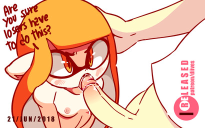 blush bodily_fluids breasts clothing cute_fangs duo erection eyewear faceless_character faceless_male facial_markings fangs fellatio female female_focus female_penetrated genitals hair head_markings human_on_humanoid humanoid_genitalia humanoid_penis interspecies male male/female male_penetrating male_penetrating_female markings mask_(marking) nipples offscreen_character oral oral_penetration orange_eyes orange_hair patreon_logo patreon_username penetration penile penis pointy_ears pseudo_hair saliva sex shirt simple_background small_breasts solo_focus teeth tentacle_hair tentacles text topwear white_background white_clothing white_shirt white_topwear diives nintendo patreon splatoon inkling_girl kaori_(splatoon) animal_humanoid aquatic aquatic_humanoid cephalopod cephalopod_humanoid human humanoid inkling mammal mollusk mollusk_humanoid 16:10 2018 2d_animation animated dated english_text frame_by_frame hi_res loop url widescreen