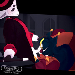 anthro anthro_on_anthro anthro_penetrated anthro_penetrating anthro_penetrating_anthro black_hair blush clothed clothed_sex clothing erection fellatio female female_penetrated freckled_face freckles from_front_position genitals hair hand_on_head hand_on_hip jester lying male male/female male_penetrating male_penetrating_female missionary_position multiple_positions on_back oral penetration penile penile_penetration penis penis_in_mouth penis_in_vagina piercing sex simple_background teeth text tongue vaginal vaginal_penetration white_body white_hair tednotbob narri_(tednotbob) mammal 1:1 3d_(artwork) 3d_animation animated digital_media_(artwork) hi_res long_playtime sound video