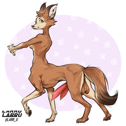 2_penises balls breasts brown_body brown_fur diphallism dipstick_tail fur genitals gynomorph gynomorph_taur horizontal_diphallism intersex intersex_taur looking_back markings multi_balls multi_genitalia multi_penis multicolored_tail nude nude_taur penis solo tail tail_markings whiskers larru-larru dixie_seterdahl canid canid_taur canine canine_taur fox fox_taur mammal mammal_taur taur 1:1 absurd_res hi_res gynomorph_(lore)