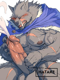 anthro balls big_balls big_penis blush bodily_fluids cape clothing cum cumshot ejaculation erection eyes_closed fangs genital_fluids genitals glans huge_penis humanoid_genitalia humanoid_penis male masturbation muscular muscular_anthro muscular_male nipples orgasm orgasm_face pecs penile penile_masturbation penis scar solo teeth vein veiny_penis hatake elden_ring fromsoftware blaidd_(elden_ring) canid canine canis mammal wolf hi_res