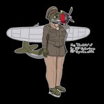 aircraft anthro belt blue_eyes caption clothing female green_body hat headgear headwear machine medal military_uniform necktie peaked_cap red_nose simple_background slightly_chubby slightly_chubby_female solo text transparent_background uniform vehicle white_body panzerschreckleopard charlotte_(panzerschreckleopard) aircraft_humanoid living_aircraft living_machine living_vehicle p-47_thunderbolt 2022 absurd_res alpha_channel colored hi_res