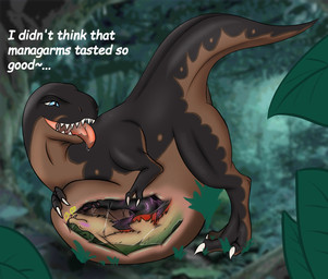 abdominal_bulge belly big_belly blush bodily_fluids bulge duo endosoma female feral feral_pred fur grin horn inside internal looking_pleasured male male/female male_prey nude open_mouth oral_vore organs predator/prey safe_vore saliva size_difference smile soft_vore stomach tail teeth text tongue tongue_out vore willing_pred willing_prey superplus ark_survival_(series) mythology kustrin reya_(setecema) dinosaur dragon managarmr mythological_creature mythological_scalie prehistoric_species reptile saurischian scalie theropod tyrannosaurid tyrannosauroid tyrannosaurus tyrannosaurus_rex digital_media_(artwork) english_text hi_res