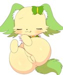 anthro anus eyes_closed female fur genitals green_body green_fur licking licking_lips masturbation pussy semi-anthro simple_background solo tongue tongue_out vaginal vaginal_masturbation white_background yellow_body yellow_fur azuo jewelpet sanrio sega sega_fave peridot_(jewelpet) canid canine canis domestic_dog mammal hi_res